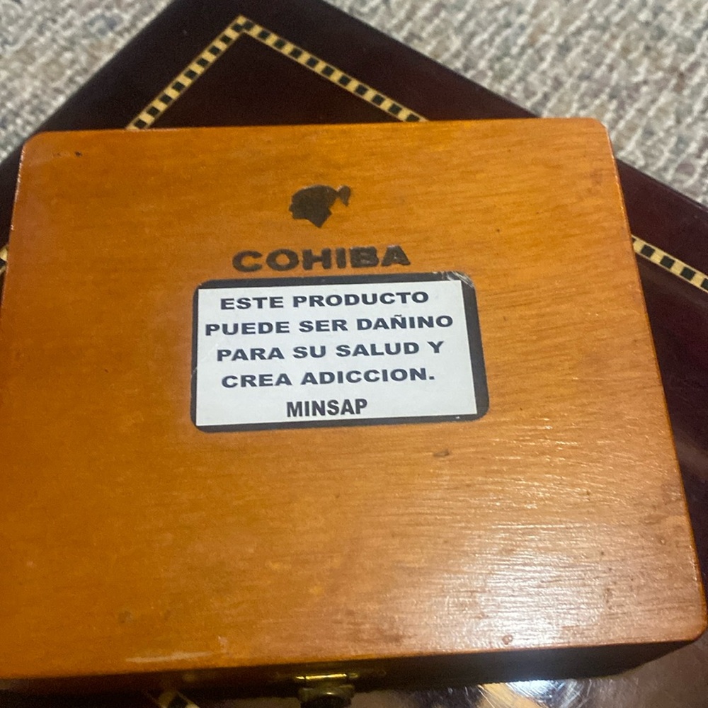 Empty Cuban authentic cohiba panetelas